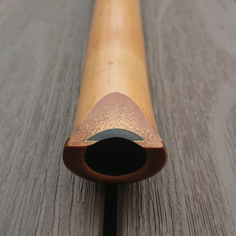 Gyokusui Shakuhachi Tozan 1.6 Jiari utaguchi Inlay Bordered with 24K Gold