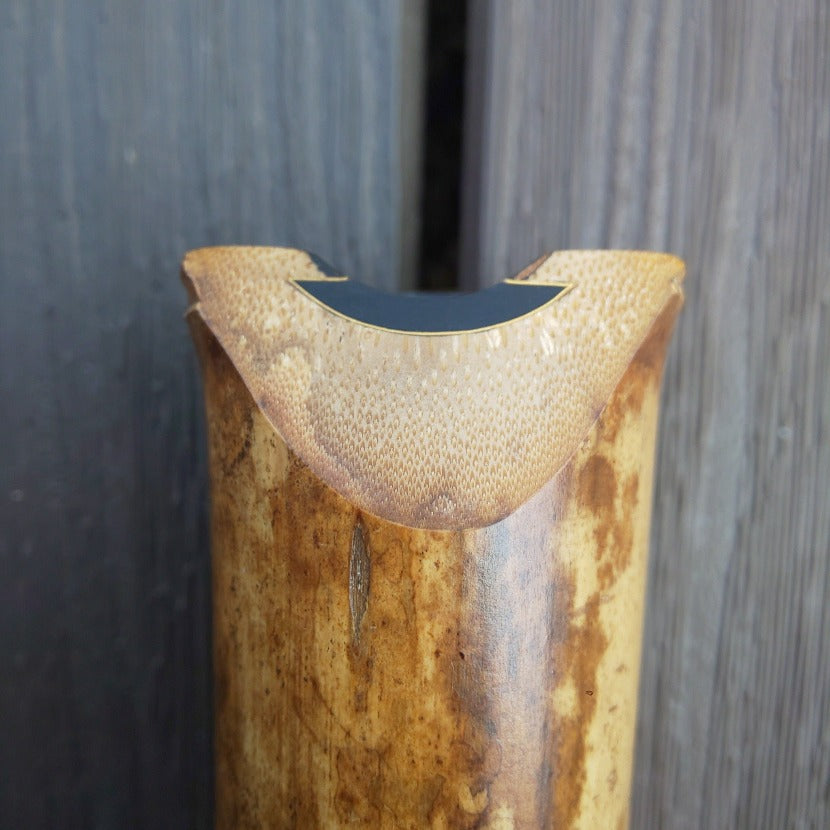 Gyokusui Shakuhachi Tozan 1.8 Jiari Utaguchi Inlay Bordered with 24K Gold